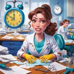 Leonardo_Phoenix_A_busy_female_dentist_with_curly_brown_hair_t_3